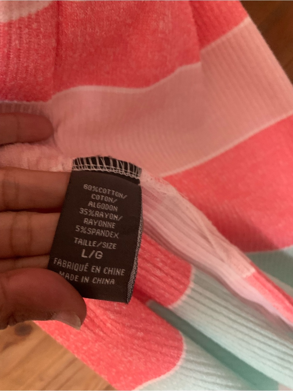 Suzy Shier Maxi Dress Striped Knit Dress in White, Gray, pink & Mint - Picture 7 of 7